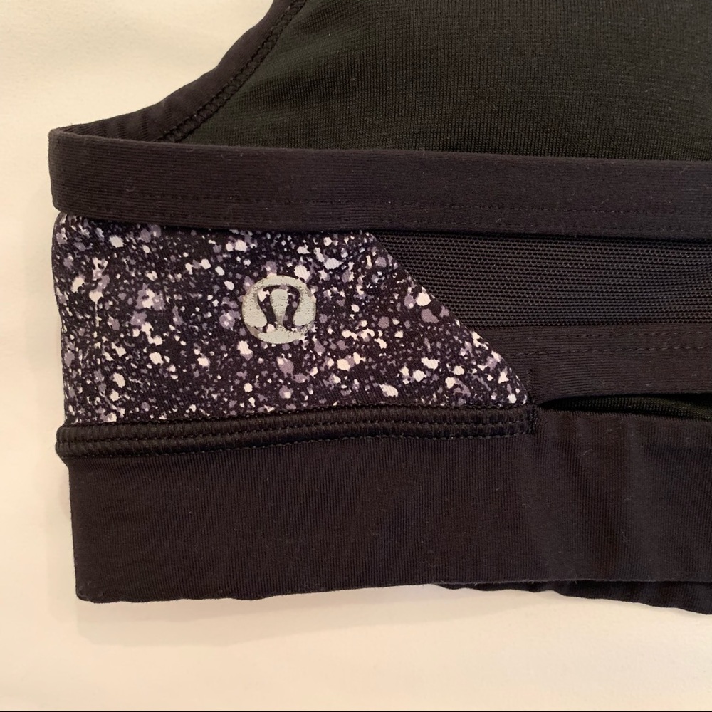 Lululemon Rise and Run Bra Mini Splatter Black - Picture 10 of 16